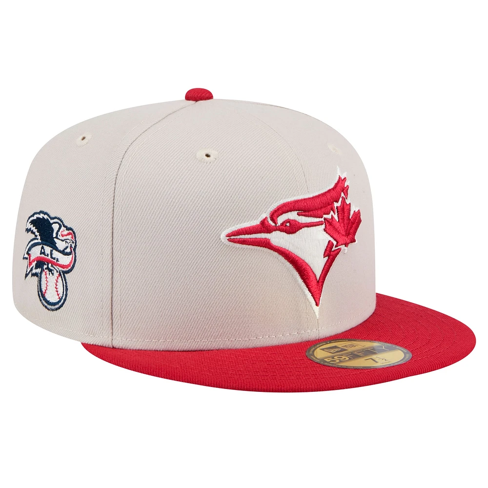 Men's New Era Khaki/Red Toronto Blue Jays 2024 MLB Canada Day 59FIFTY Fitted Hat