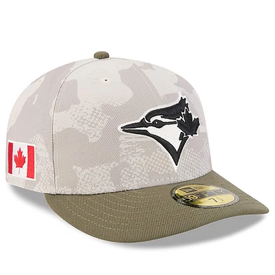 Men's New Era  Light Beige/Olive Toronto Blue Jays 2025 Armed Forces Day 59FIFTY Fitted Hat