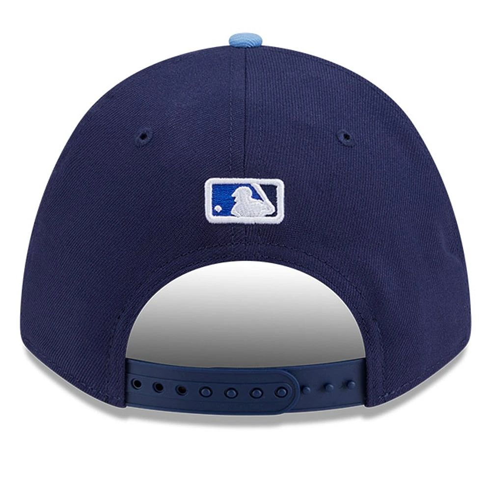 Casquette ajustable New Era 9FORTY bleu marine/bleu poudre pour homme Toronto Blue Jays