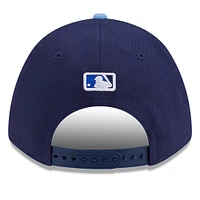 Casquette ajustable New Era 9FORTY bleu marine/bleu poudre pour homme Toronto Blue Jays