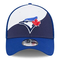 Casquette d'entraînement de printemps 39THIRTY Flex pour homme New Era bleu marine/bleu royal des Blue Jays Toronto 2025