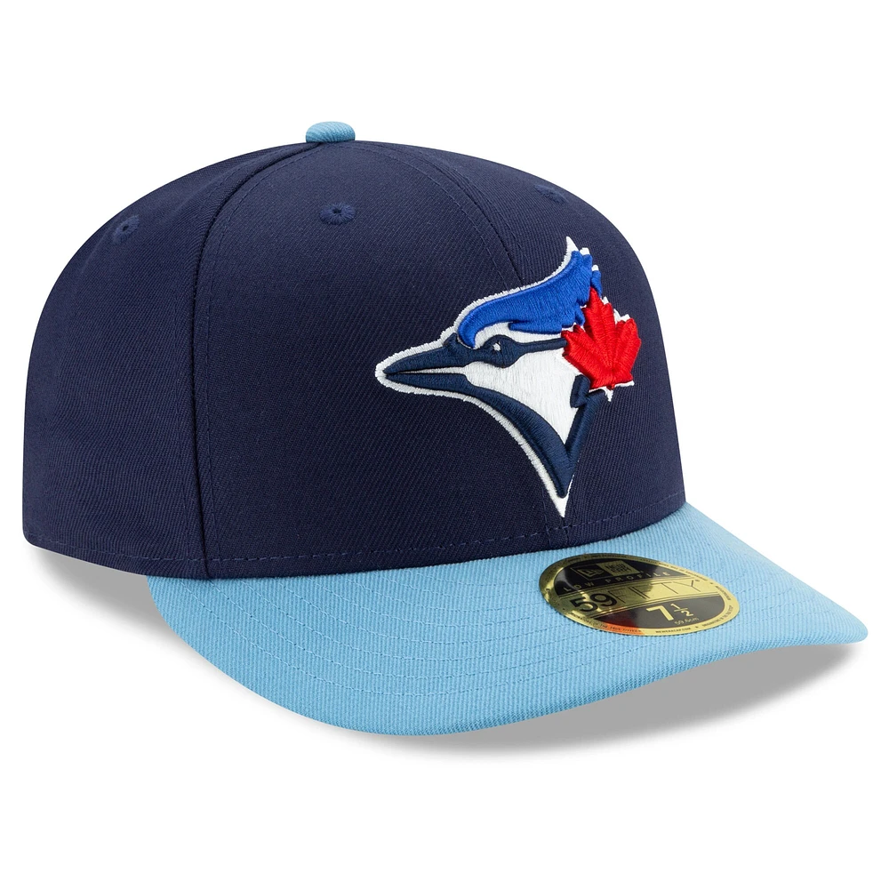 Casquette ajustée à profil bas 59FIFTY des Toronto Blue Jays de New Era pour homme, bleu marine