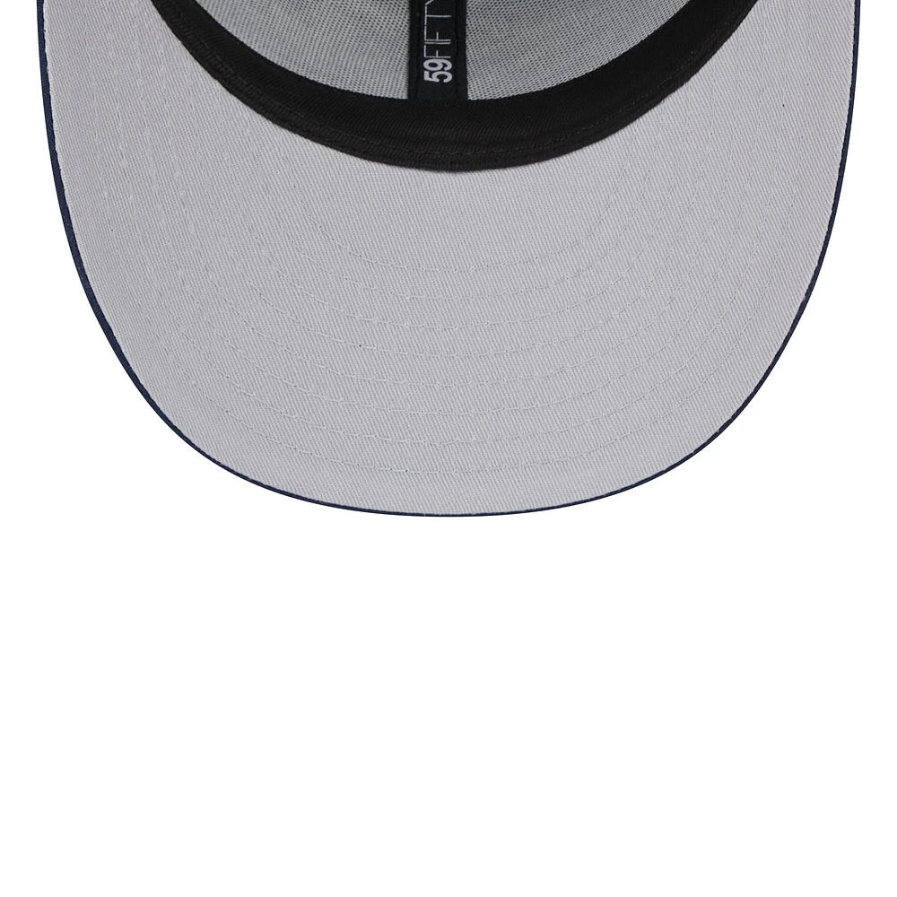 Casquette ajustée 59FIFTY à profil bas des Toronto Blue Jays Oceanside de New Era pour homme, bleu marine
