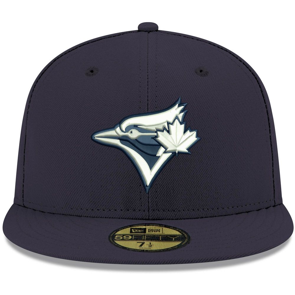 Men's New Era Navy Toronto Blue Jays White Logo 59FIFTY Fitted Hat