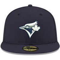 Men's New Era Navy Toronto Blue Jays White Logo 59FIFTY Fitted Hat