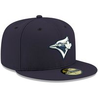Men's New Era Navy Toronto Blue Jays White Logo 59FIFTY Fitted Hat