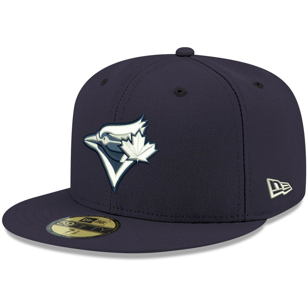 Men's New Era Navy Toronto Blue Jays White Logo 59FIFTY Fitted Hat