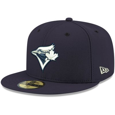 Men's New Era Navy Toronto Blue Jays White Logo 59FIFTY Fitted Hat