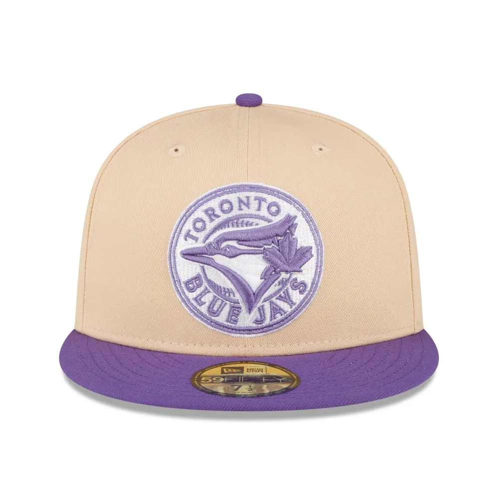 Men's New Era Peach/Purple Toronto Blue Jays 40th Season Side Patch 59FIFTY Fitted Hat