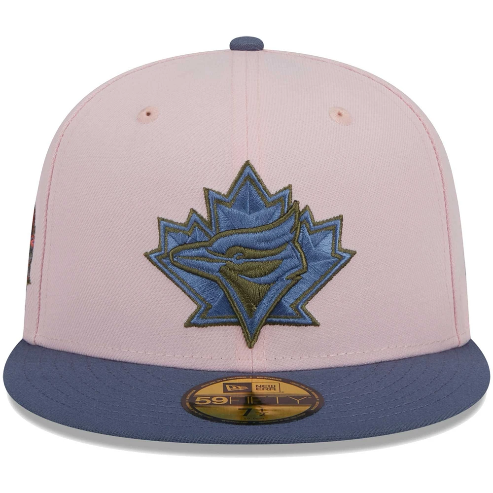 Casquette ajustée 59FIFTY avec sous-visière olive des Blue Jays de Toronto New Era pour homme, rose/bleu