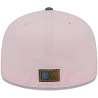 Men's New Era Pink/Blue Toronto Blue Jays  Olive Undervisor 59FIFTY Fitted Hat