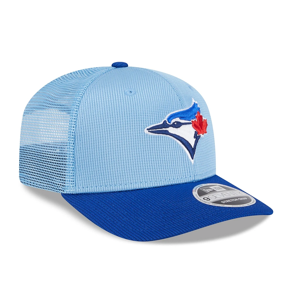 Men's New Era  Powder Blue/Royal Toronto Blue Jays 2025 Batting Practice 9SEVENTY Stretch-Snap Trucker Hat