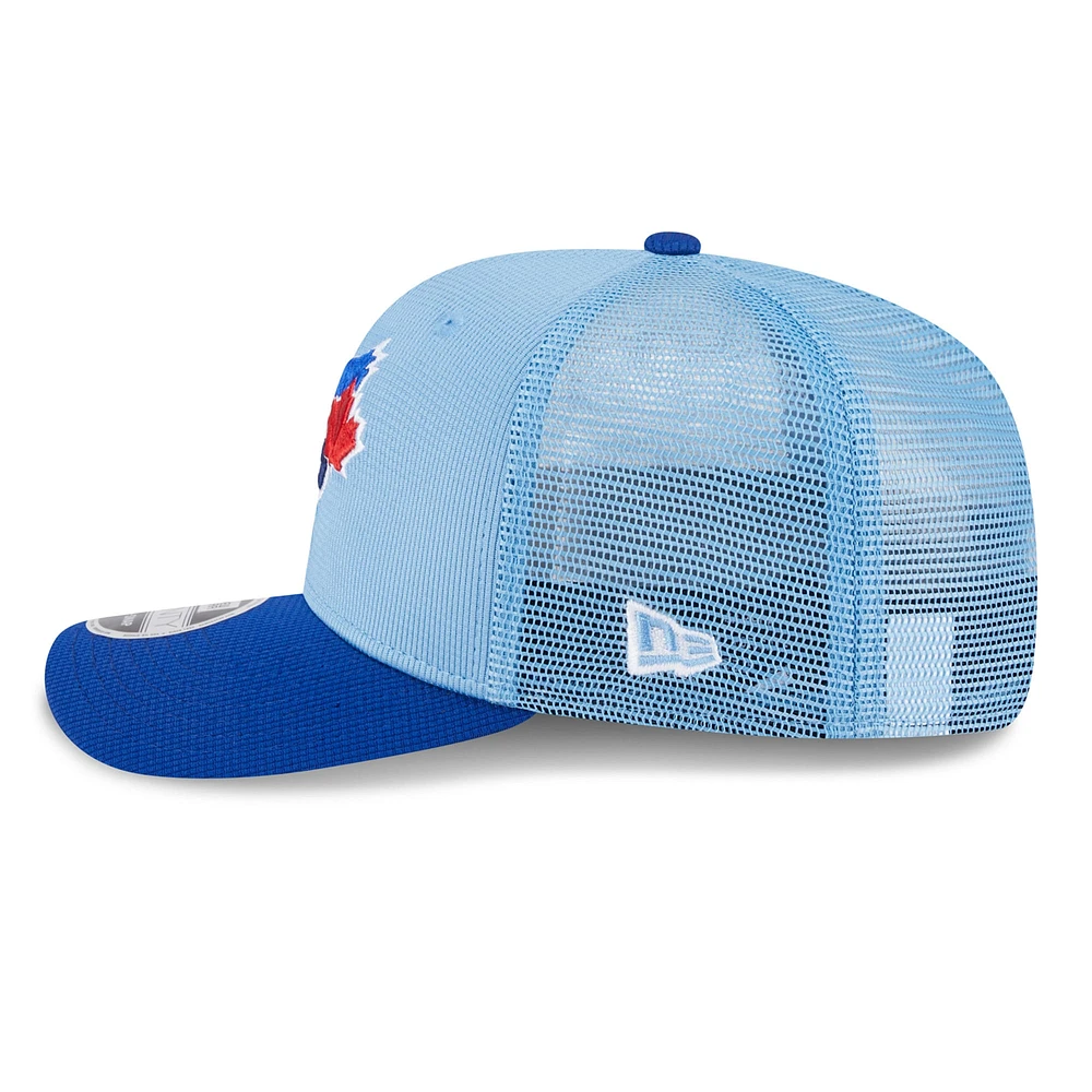 Men's New Era  Powder Blue/Royal Toronto Blue Jays 2025 Batting Practice 9SEVENTY Stretch-Snap Trucker Hat