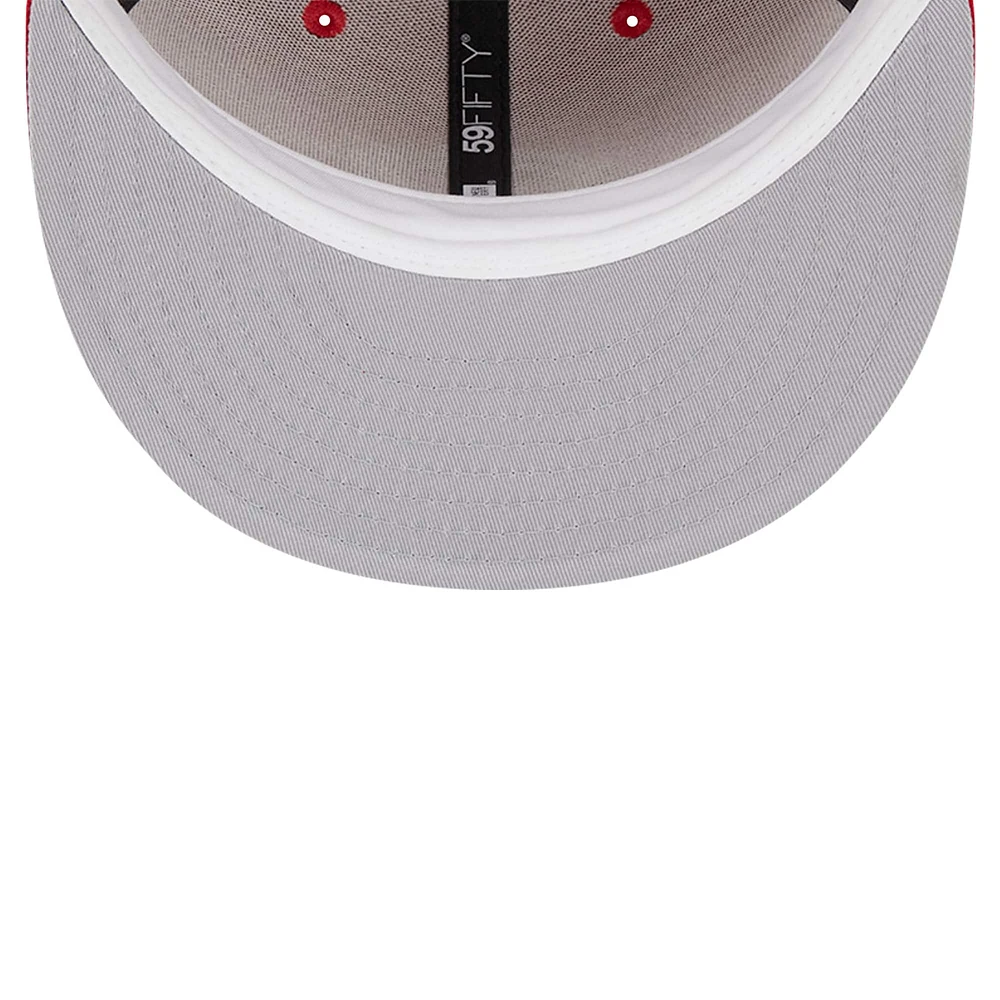 Men's New Era Red Toronto Blue Jays Logo 59FIFTY Fitted Hat