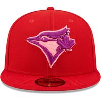 Men's New Era Red Toronto Blue Jays Purple Undervisor - 59FIFTY Fitted Hat