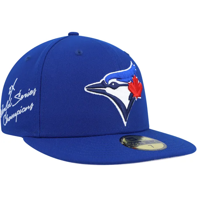 New Era Men's Royal Toronto Blue Jays 2-Time World Series Champions  Undervisor 59Fifty Fitted Hat