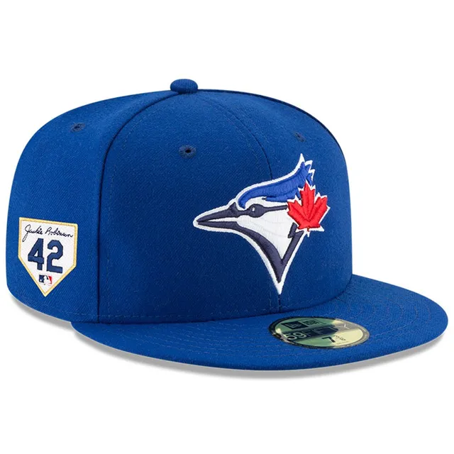 Men's New Era Sky Blue Toronto Blue Jays Logo White 59FIFTY Fitted Hat