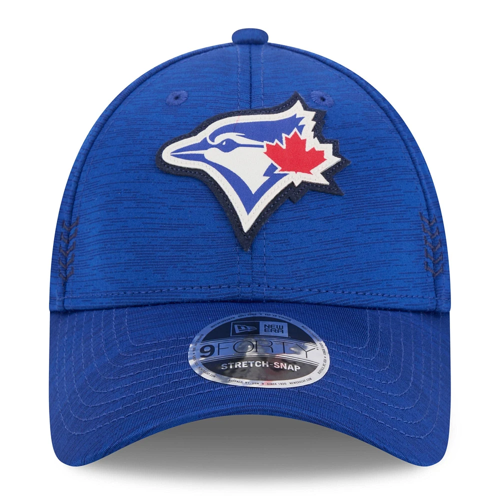 Casquette ajustable 9FORTY Royal Toronto Blue Jays 2024 MLB Clubhouse New Era pour homme