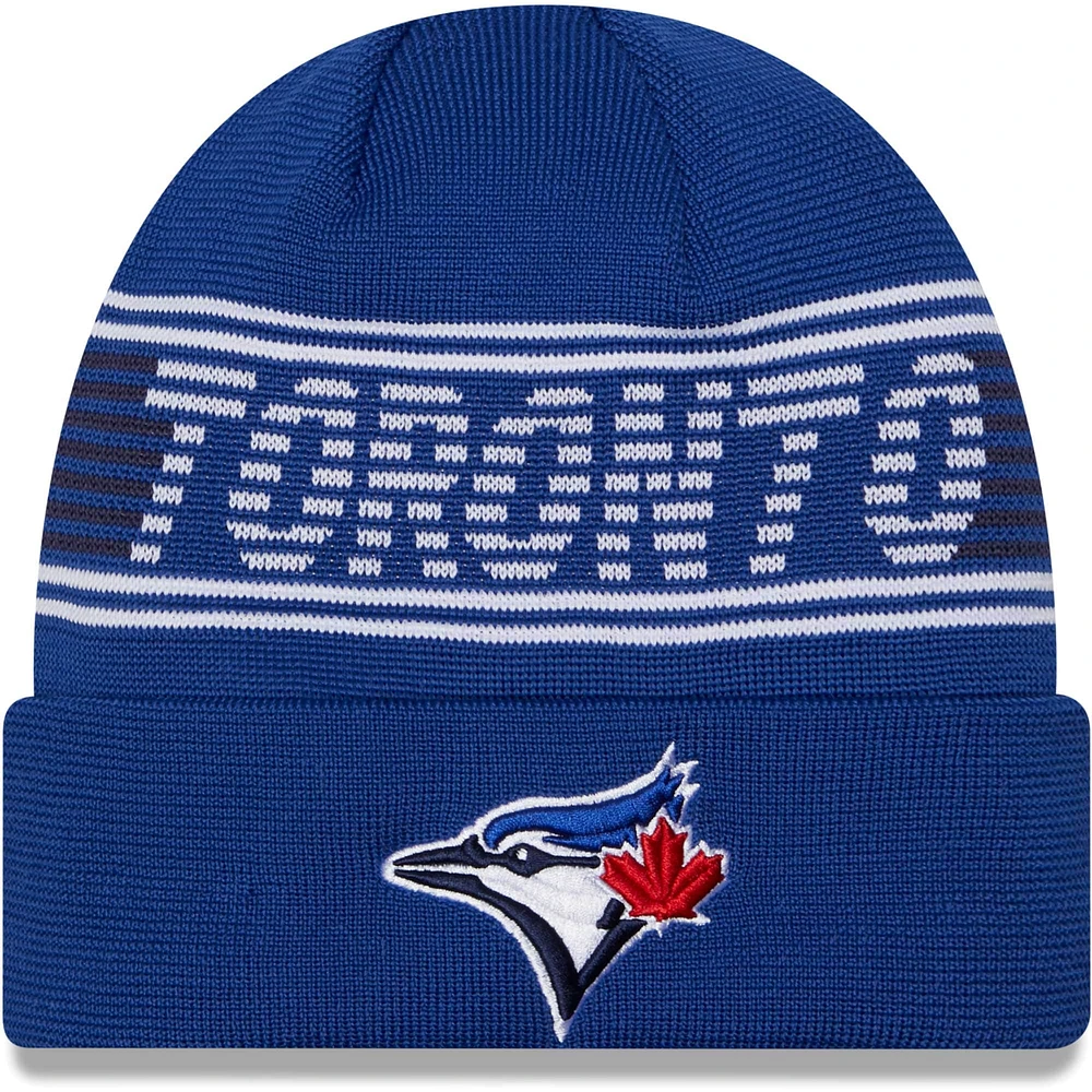 Men's New Era  Royal Toronto Blue Jays 2024 MLB Clubhouse Sport Cuffed Knit Hat