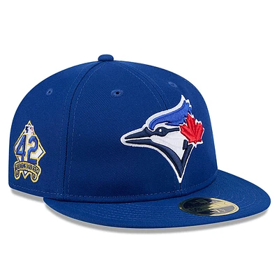 Men's New Era  Royal Toronto Blue Jays 2025 Jackie Robinson Day Retro Crown 59FIFTY Fitted Hat