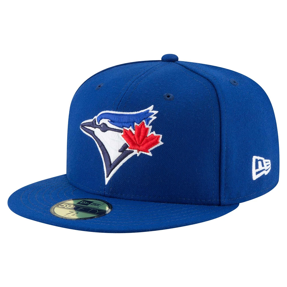 Casquette ajustée 59FIFTY New Era Royal Toronto Blue Jays 11 Memorial Side Patch pour hommes