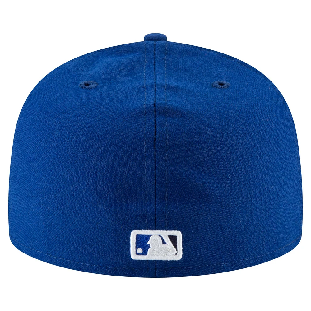 Casquette ajustée 59FIFTY New Era Royal Toronto Blue Jays 11 Memorial Side Patch pour hommes