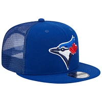 Casquette de camionneur à visière rabattable 9FIFTY Royal Toronto Blue Jays de New Era pour homme