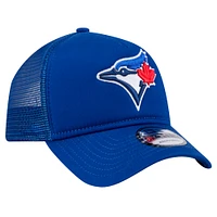 Men's New Era Royal Toronto Blue Jays 9FORTY A-Frame Trucker Adjustable Hat