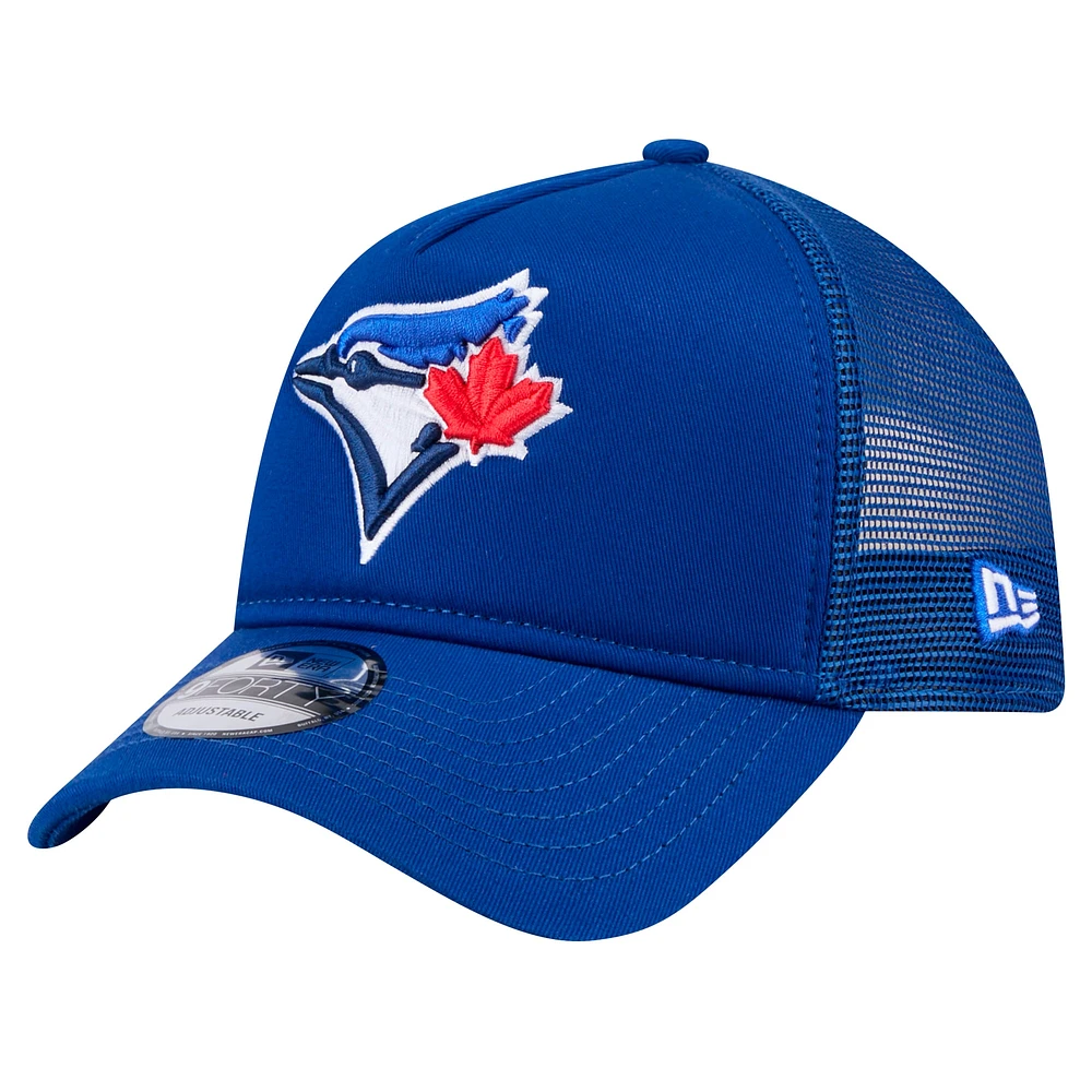 Men's New Era Royal Toronto Blue Jays 9FORTY A-Frame Trucker Adjustable Hat