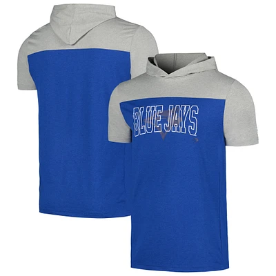 T-shirt à capuche brossé actif New Era Royal Toronto Blue Jays pour hommes