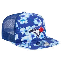 Men's New Era Royal Toronto Blue Jays Adventure Pattern Golfer Trucker Snapback Hat
