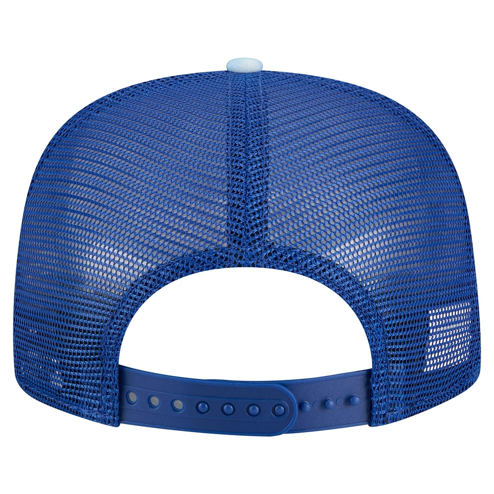 Men's New Era Royal Toronto Blue Jays Adventure Pattern Golfer Trucker Snapback Hat
