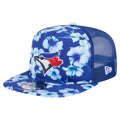 Men's New Era Royal Toronto Blue Jays Adventure Pattern Golfer Trucker Snapback Hat