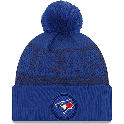 Collection Authentic Collection Sport pour homme Royal Toronto Blue Jays New Era - Tuque avec pompon