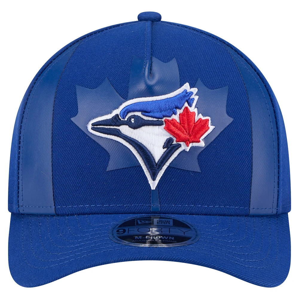 Men's New Era Royal Toronto Blue Jays Canadian Flag 9FORTY M-Crown A-Frame Adjustable Hat