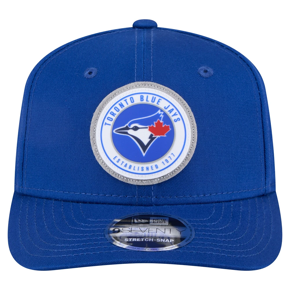 Men's New Era Royal Toronto Blue Jays Circle Patch 9SEVENTY Stretch-Snap Hat