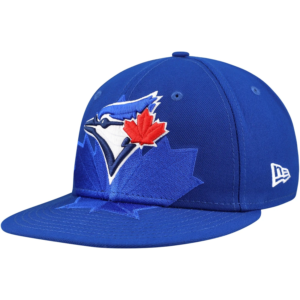 Casquette ajustée 59FIFTY à double logo des Blue Jays de Toronto New Era pour hommes, bleue