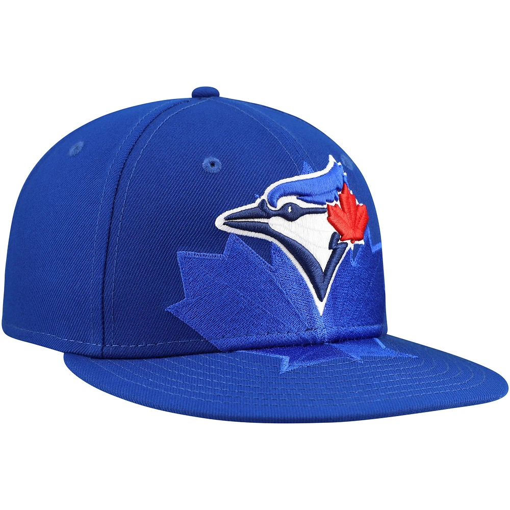 Casquette ajustée 59FIFTY à double logo des Blue Jays de Toronto New Era pour hommes, bleue