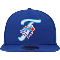 Casquette ajustée New Era Royal Toronto Blue Jays Duo Logo 2.0 59FIFTY pour homme