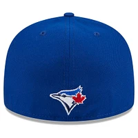 Casquette ajustée 59FIFTY New Era Royal Toronto Blue Jays Game Day Overlap pour hommes