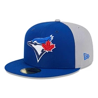 Casquette ajustée 59FIFTY New Era Royal Toronto Blue Jays Gameday Sideswipe pour hommes