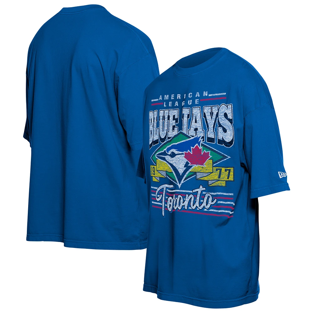 T-shirt à imprimé vieilli Toronto Blue Jays Royal New Era pour homme