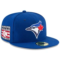 Casquette ajustée 59FIFTY du Temple de la renommée baseball national des Blue Jays Toronto New Era pour hommes