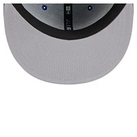 Casquette ajustée New Era Royal Toronto Blue Jays Overlap 59FIFTY pour homme