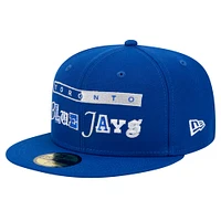 Casquette ajustée Ransom 59FIFTY Royal Toronto Blue Jays de New Era pour homme