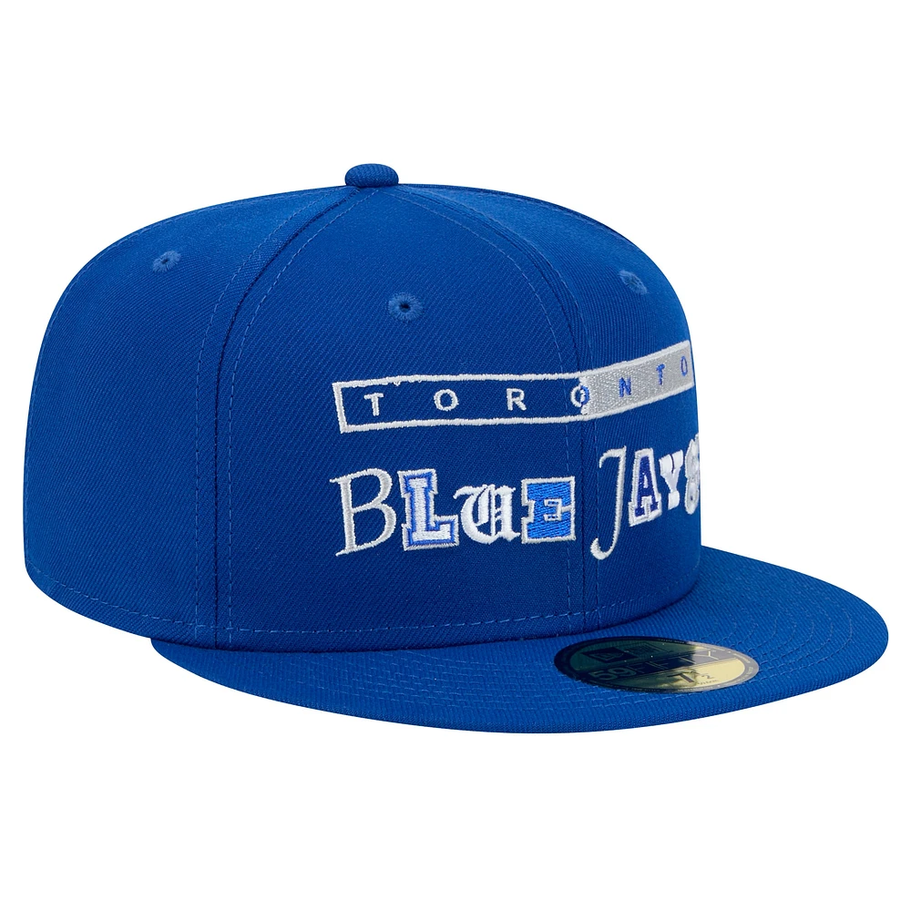 Casquette ajustée Ransom 59FIFTY Royal Toronto Blue Jays de New Era pour homme