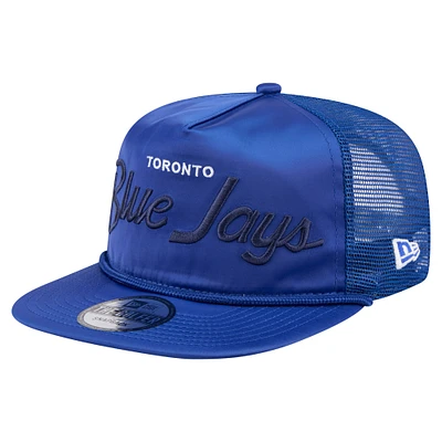 Men's New Era Royal Toronto Blue Jays Retro Satin Script Golfer Adjustable Hat