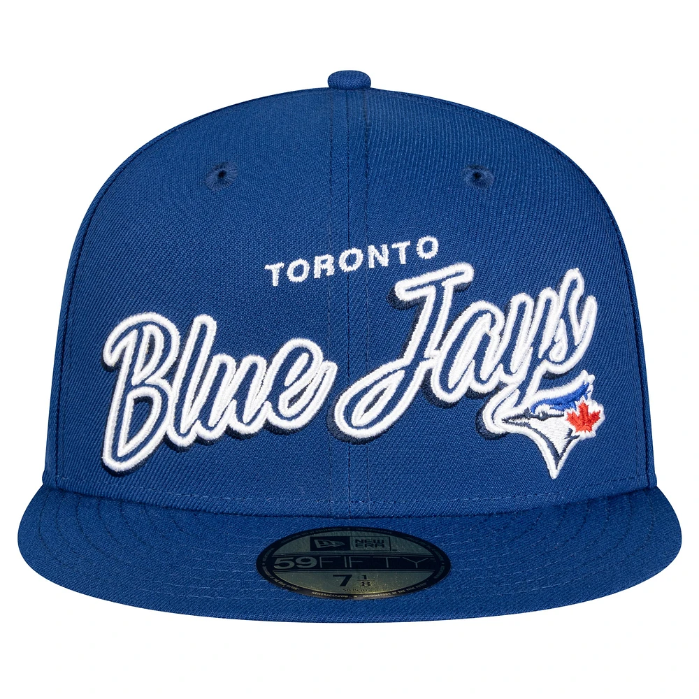 Casquette ajustée 59FIFTY Toronto Blue Jays de New Era Royal pour homme