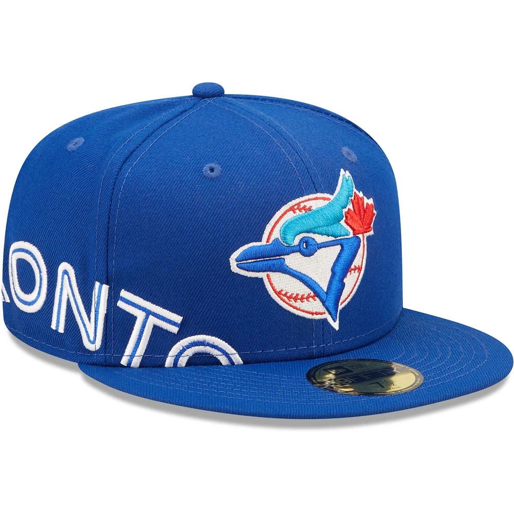 Casquette ajustée Sidesplit 59FIFTY des Blue Jays de Toronto Royal New Era pour homme