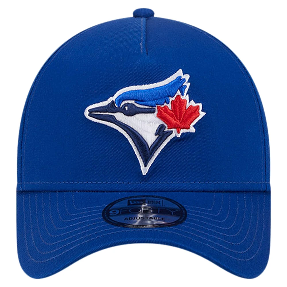 Casquette ajustable 9FORTY couleur équipe A-Frame Royal Toronto Blue Jays New Era pour hommes